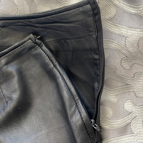 DANIER Black Leather Trousers 8 - Picture 7 of 11